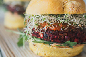 Veganer Black Bean Burger