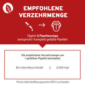 Bio rotes Maca-Extrakt Tropfen - 75ml
