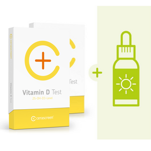 Vitamin-D-Kontrollset: 2 x Vitamin D Test + Vitamin D3 Präparat
