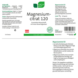 Magnesumcitrat 120 - 60 Kapseln