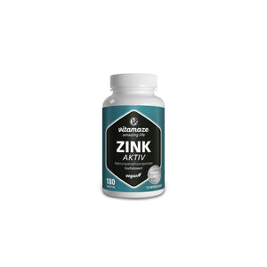 Zink Aktiv - Zink-Bisglycinat hochdosiert 25 mg pro 1/2 Tablette - 180 Stück