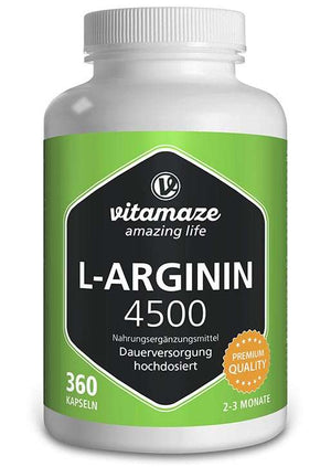 L-Arginin 4.500 hochdosiert - 360 Kapseln